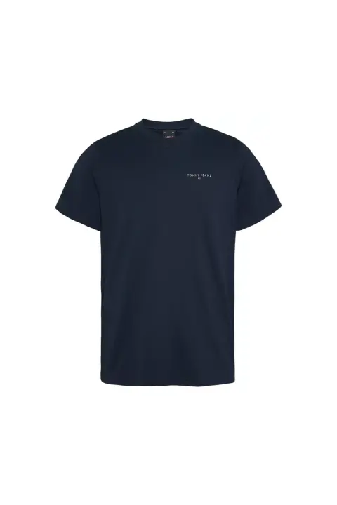 Erkek Tjm Slım Lınear Chest Tee Ext T-Shirt-Lacivert - Tommy Hilfiger