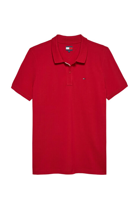 Erkek TJM Slim Placket Polo EXT T-Shirt - Kırmızı 