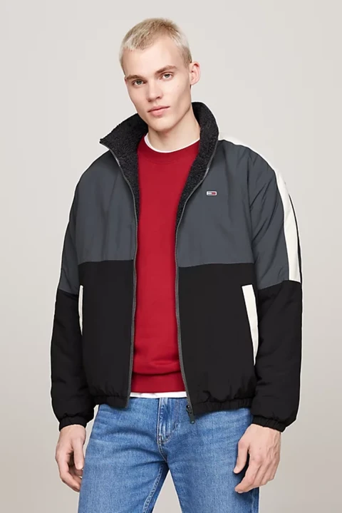 Erkek Tjm Teddy Çevrilebilir Ceket - Siyah 