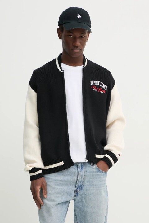 Erkek Tjm Varsity Baseball Hırka - Siyah 