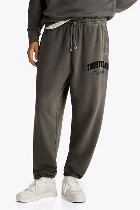 Erkek TJM Varsity Jogger Sweatpants - Siyah 