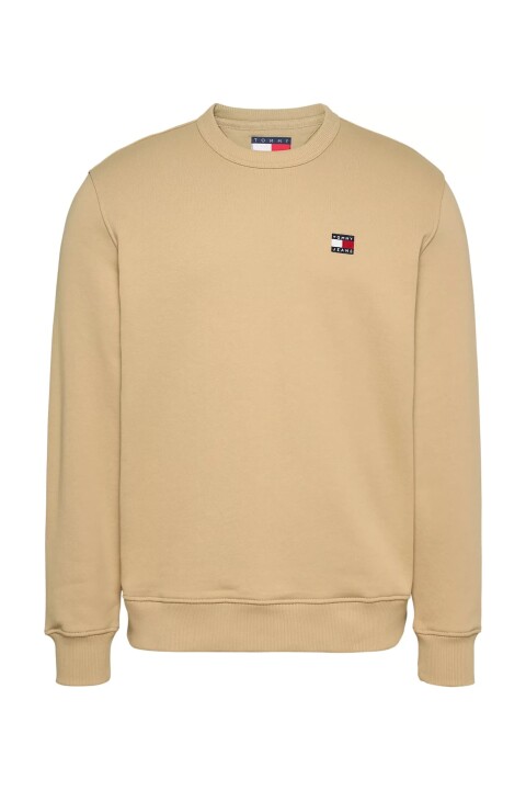 Erkek Tjw Reg Badge Crew Sweatshirt - Bej 