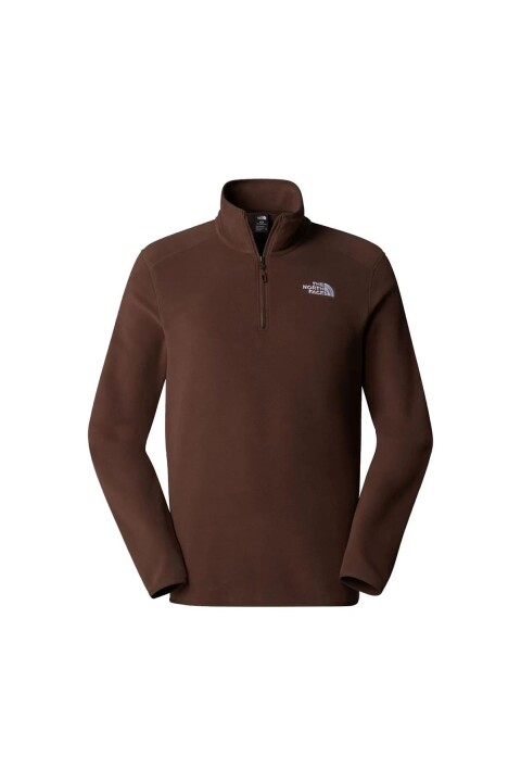 Erkek Tnf Kısa Fermuar Polar M 100 Glacıer - Kahverengi 