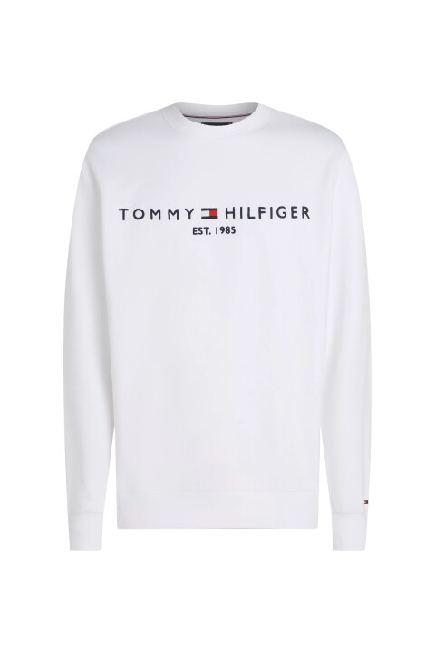 Erkek Tommy Logo Sweatshirt-Beyaz 