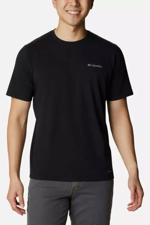 Erkek Trek Sleeve Kısa Kollu T-Shirt - Siyah 