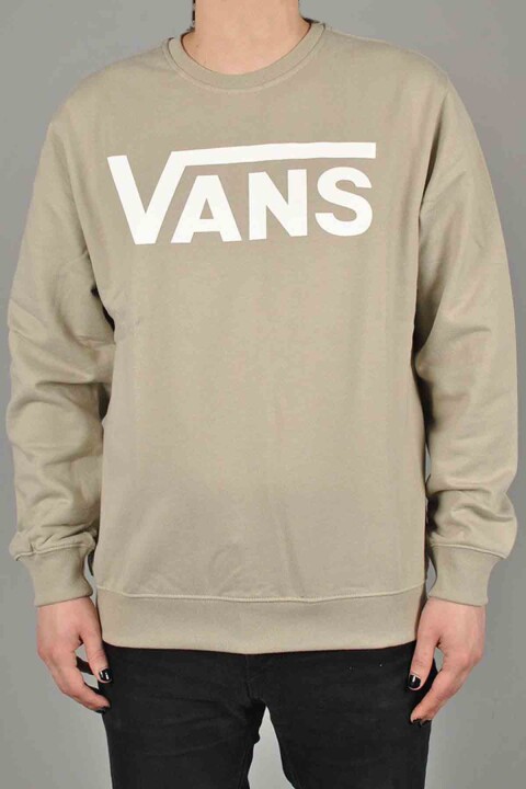 Erkek Vans Classic III Crew Logo Sweatshirt - Bej 