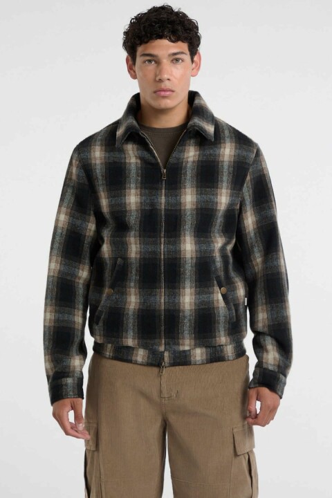 Erkek Yün Karışımlı Bomber Ceket - Çok Renkli 