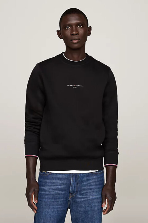 Erkek Yuvarlak Yaka Kazak - Siyah 