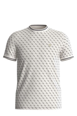 Erkek Guess Marshall Tişört - Krem 