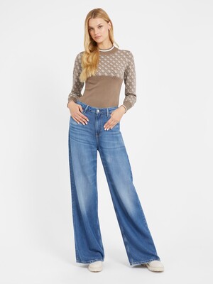 Kadın 4G Logolu Kazak - Bej 