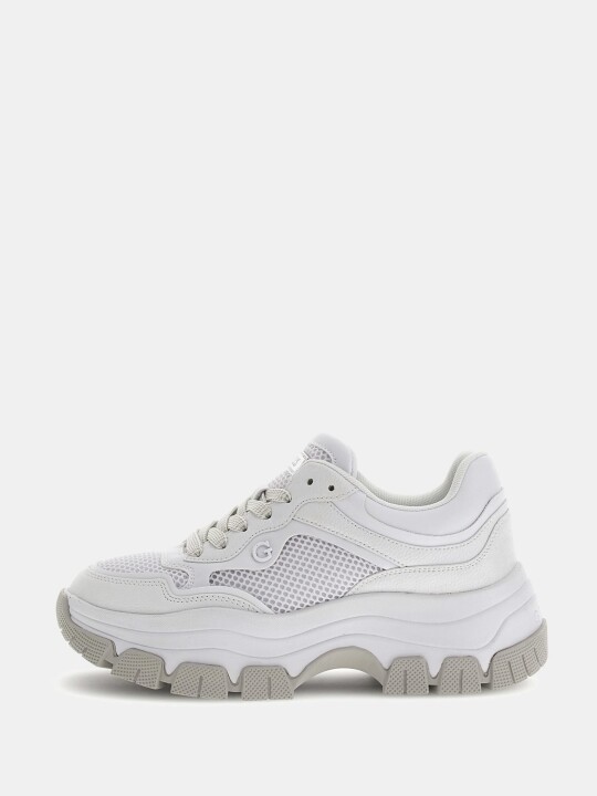 Kadın Ajurlu Eklemeli Brecky Spor Ayakkabı-Beyaz 