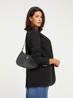 Kadın Noelle 4G Logolu Omuz Çantası-Siyah 