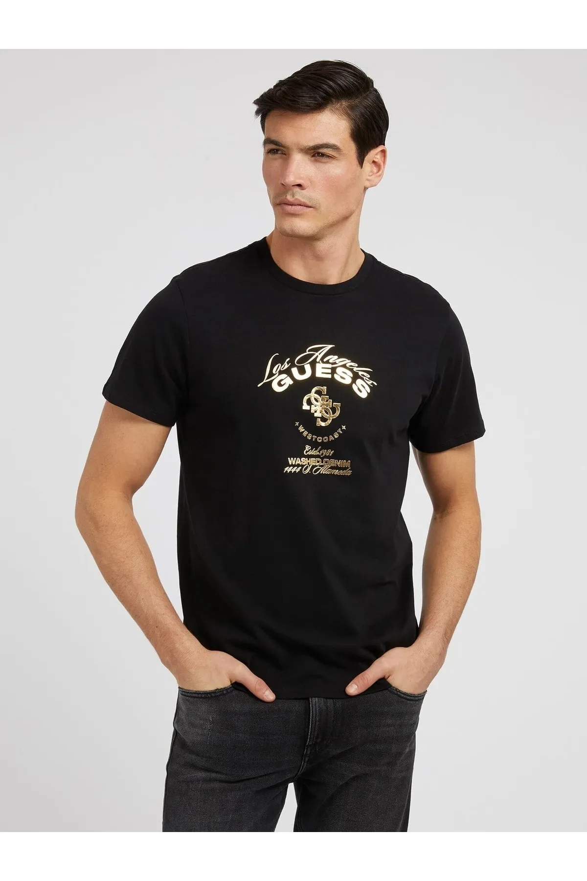 Ss Bsc Westcoast Log Erkek T-Shırt-Siyah 