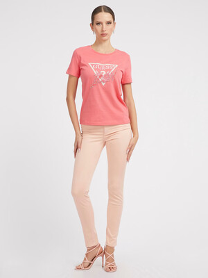 Kadın Üçgen Logolu Tişört W3Gı46I3Z14-Pembe 