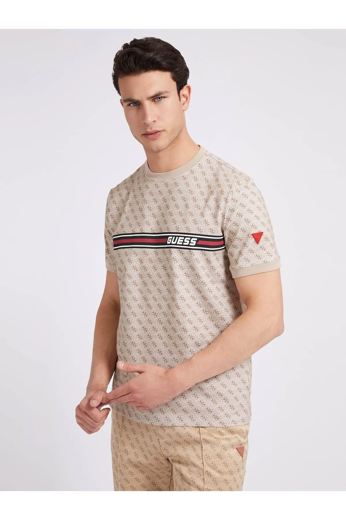 Jamey Erkek Regular Fıt T-Shırt-Bej 