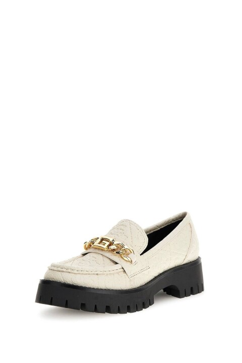 Kadın Almosty4 G Logolu Mokasen - Beyaz 