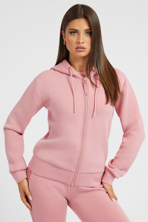 Kadın Arkası Üçgen Logolu Scuba Sweatshirt - Toz Pembe 