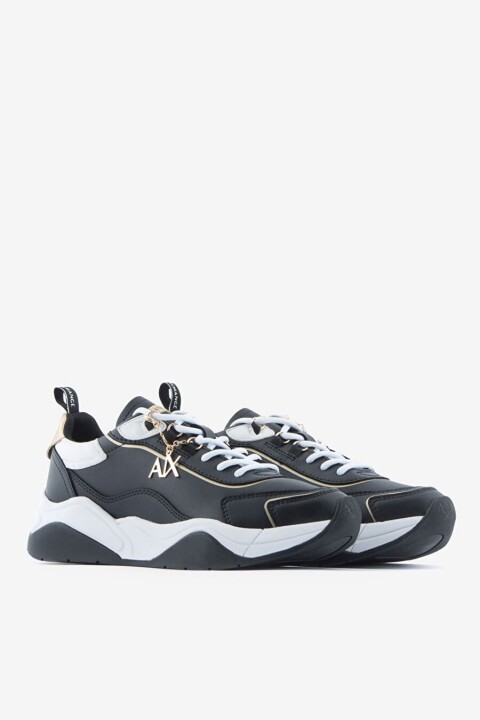 Kadın Armani Exchange Kalın Tabanlı Sneaker Ayakkabı - Siyah 