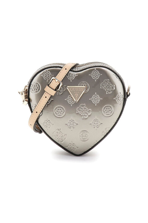 Kadın Arnela Mini Kalp Omuz Çantası - Füme 