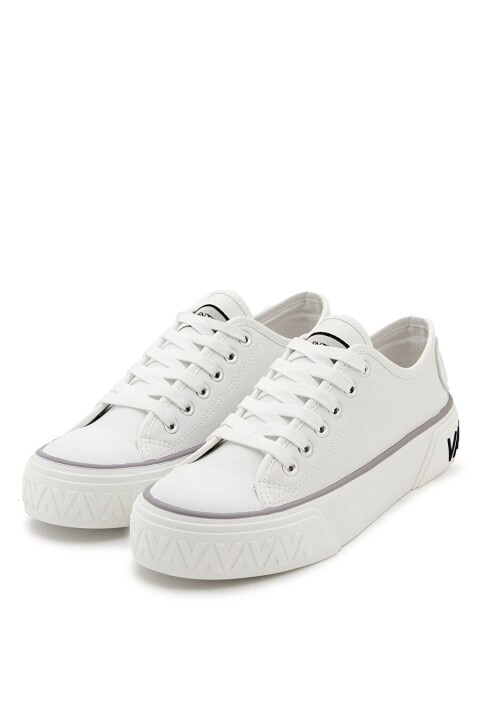 Kadın Aron Lace-Up Bağcıklı Sneakers - Beyaz 