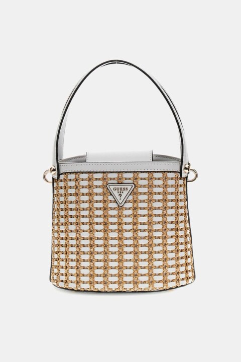 Kadın Atalia Rafya Mini Çanta - Beyaz 