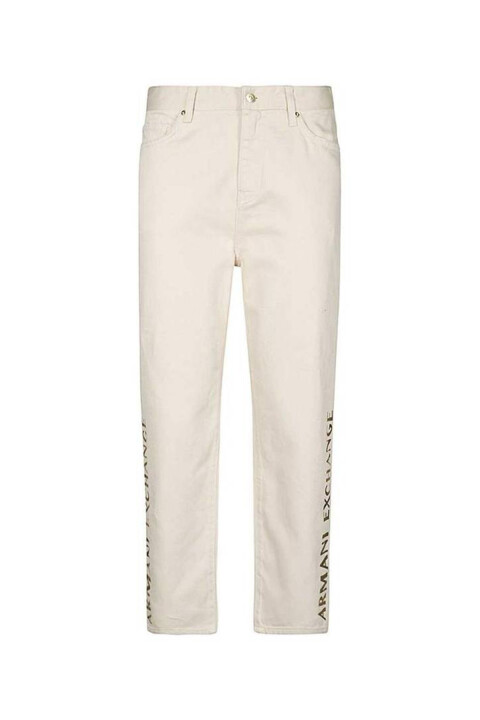 Kadın AX Boyfriend Cropped Jean Pantolon - Ekru 