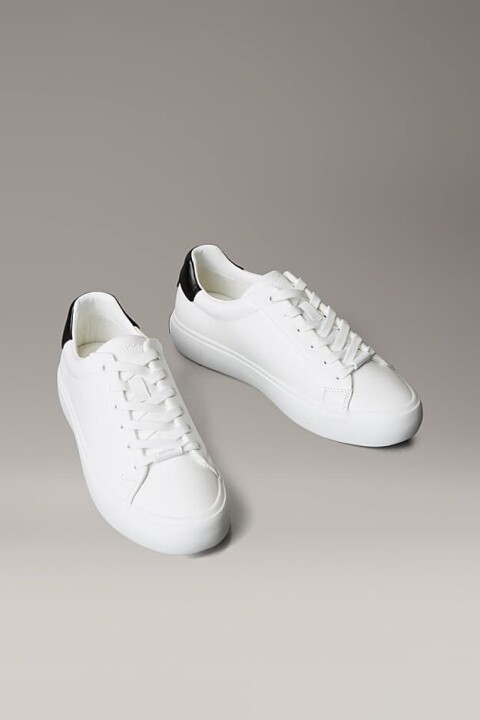 Kadın Bağcıklı Sneaker - Beyaz 