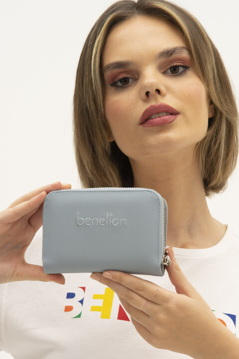 Kadın Benetton Cüzdan - Mavi Gri 
