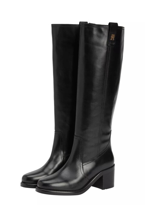 Kadın Blok Topuklu Binici Çizmesi - Siyah 