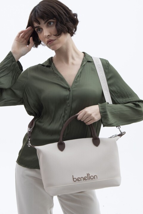 Kadın Bnt Kol Çantası - Bej/Kahve 