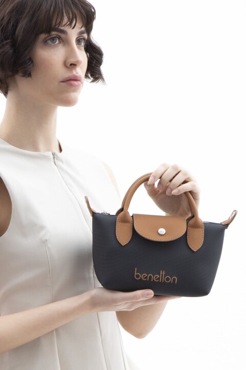 Kadın Bnt Nano Çapraz Çanta - Siyah/Camel 