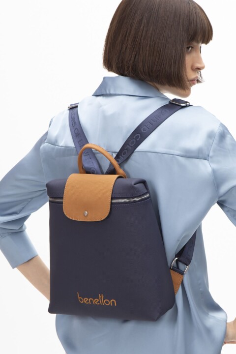 Kadın Bnt Sırt Çantası - Lacivert/Camel 