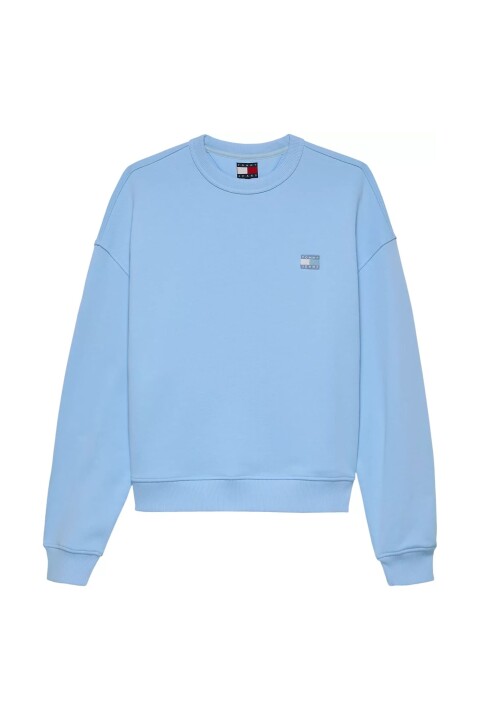 Kadın Boxy Badge Sweatshirt - Açık Mavi 