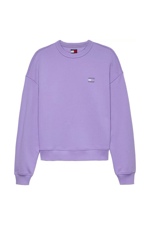 Kadın Boxy Badge Sweatshirt - Mor 