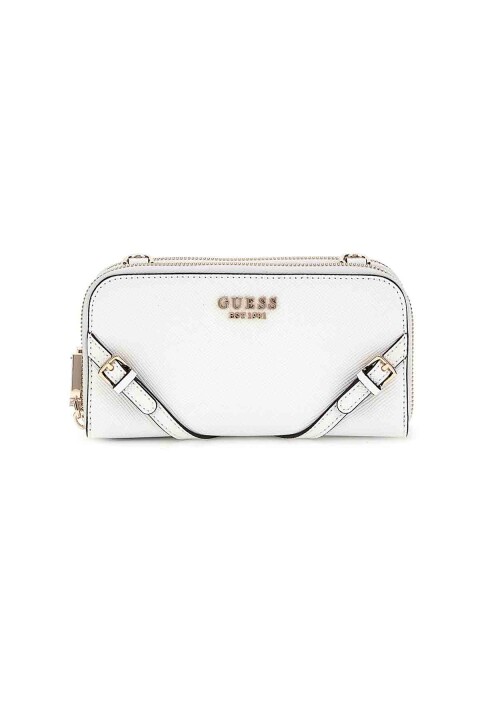 Kadın Bramine Çapraz Mini Omuz Çantası - Beyaz 