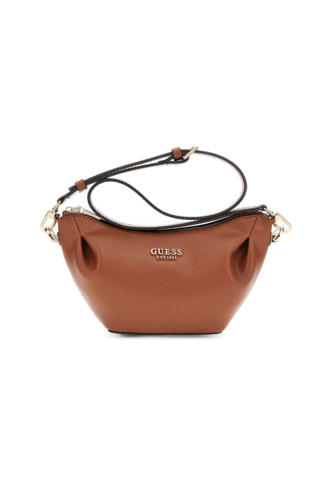 Kadın Büzgülü Detaylı Çapraz Askılı Çanta - Taba 