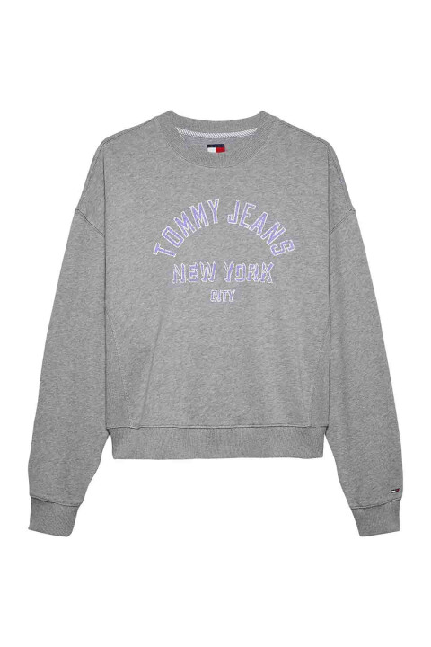 Kadın BXY Varsity Overdye Bisiklet Yaka Sweatshirt - Gri 