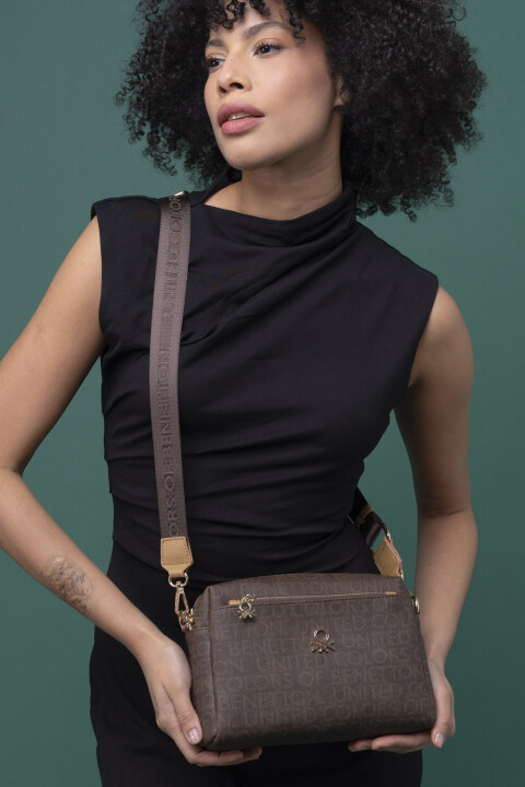 Kadın Çapraz Askılı Çanta - Kahve Camel 