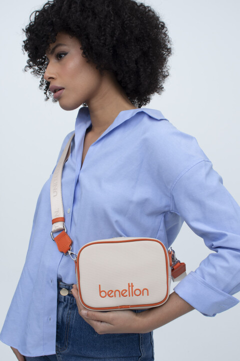 Kadın Çapraz Çanta-Bej-Turuncu 