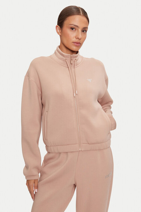 Kadın Cecılıa Scuba Fermuarlı Sweatshirt - Vizon 