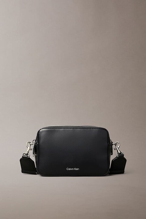 Kadın Çift Askılı Çapraz Omuz Çantası - Siyah 