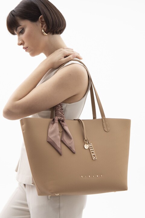 Kadın Çift Askılı Kırınkıl Kol Çantası - Camel 