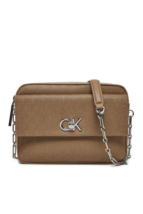 Kadın Ck Camera Bag W/Pocket_Mono Omuz Çantası - Kahverengi 