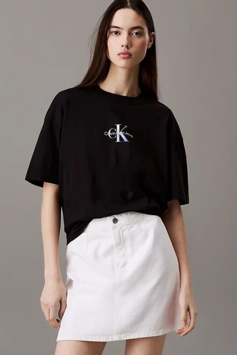 Kadın Ck Gradient Monologo T-Shirt - Siyah 