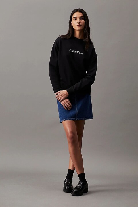 Kadın Ck Hero Logo Sweatshirt - Siyah 