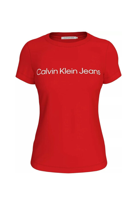 Kadın CK INSTITUTIONAL Logo 2-Pack TEE T-Shirt - Kırmızı 