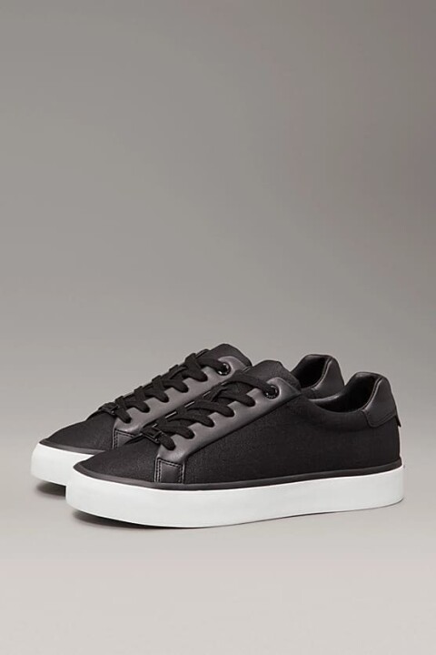 Kadın Ck Logo Jacquard Bağcıklı Sneakers - Siyah 