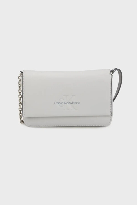 Kadın Ck Logolu Ayarlanabilir Askılı Omuz Çantası - Gri 