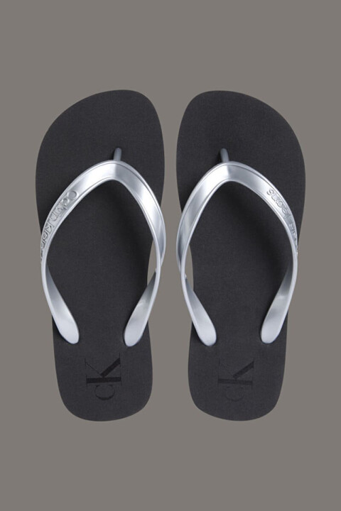 Kadın Ck Monologo Plaj Terliği - Gümüş 