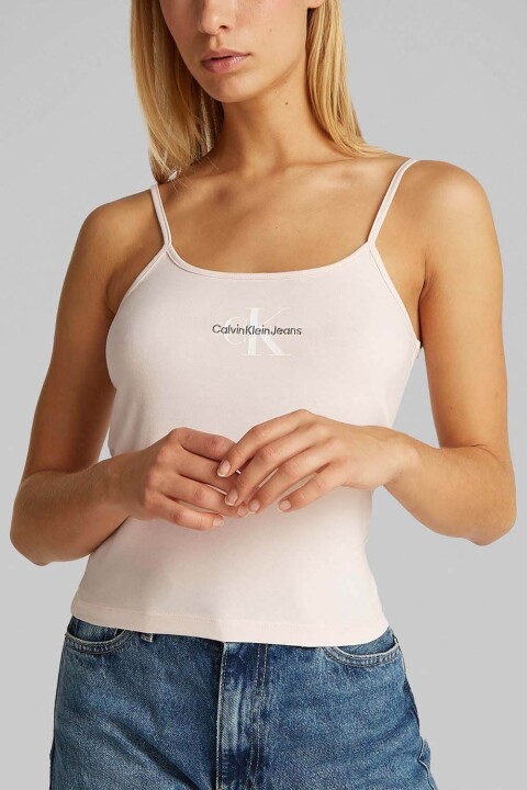 Kadın Ck Monologo Strappy T-Shirt - Pembe 